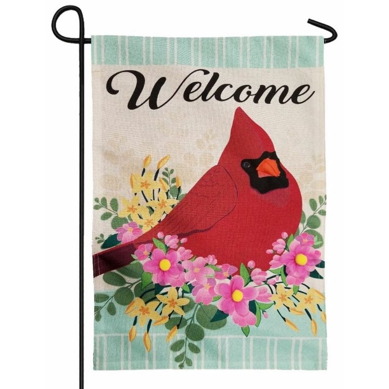 Spring Cardinal Garden Flag